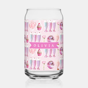 Milkshake Rose Rétro Personnalisé Coquette Mignonn