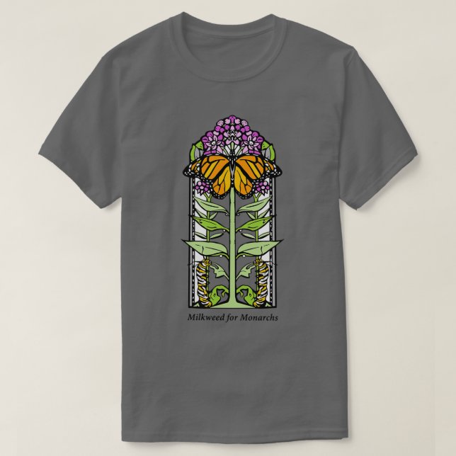 Milkweed für Monarchen T-Shirt (Design vorne)