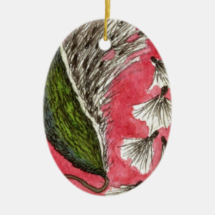 "Milkweed-Hülsen-" Blumenverzierung Keramik Ornament