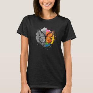 Milkweed Monarch Butterfly Bipolare Störung unters T-Shirt