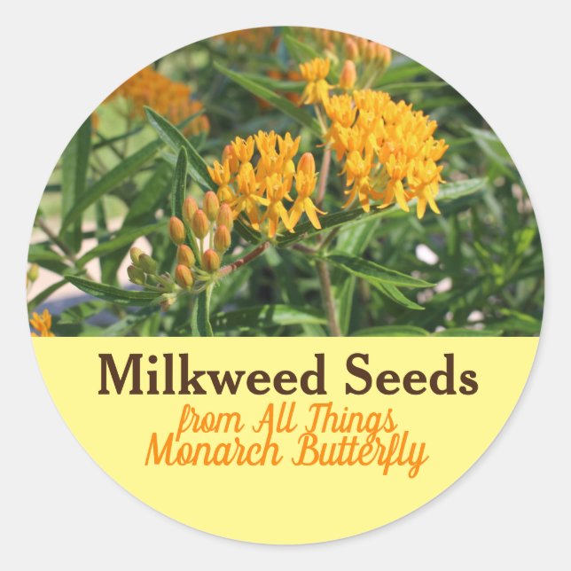 Milkweed Runder Aufkleber (Vorderseite)