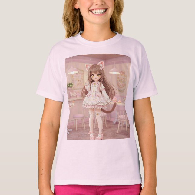 Milky Kitten Kawaii Doll T-Shirt (Vorderseite)