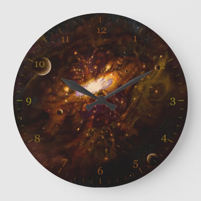 Milky Way Große Wanduhr (Vorderseite)