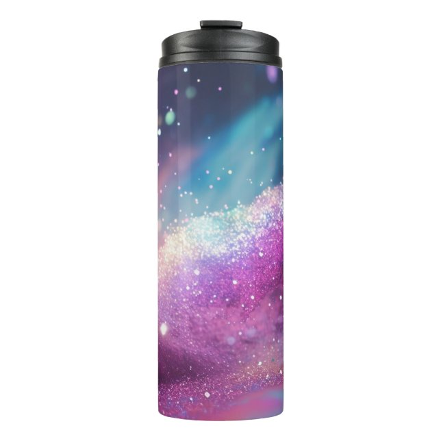 Milky Way Holographic Glitzer Thermal Tumbler 12oz Thermosbecher (Vorderseite)
