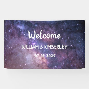 Milky Way Stars Sky Galaxy Elegante Hochzeit Banner