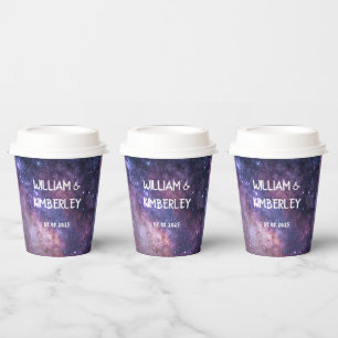 Milky Way Stars Sky Galaxy Elegante Hochzeit Pappbecher