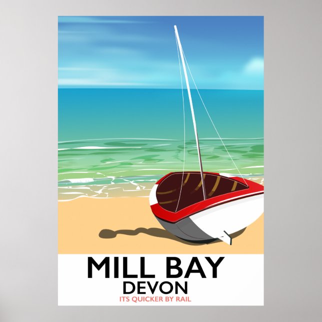 Mill Bay Devon Rail Poster (Vorne)