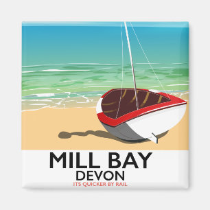Mill Bay Devon Rail Poster Magnet