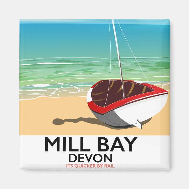 Mill Bay Devon Rail Poster Magnet (Vorne)