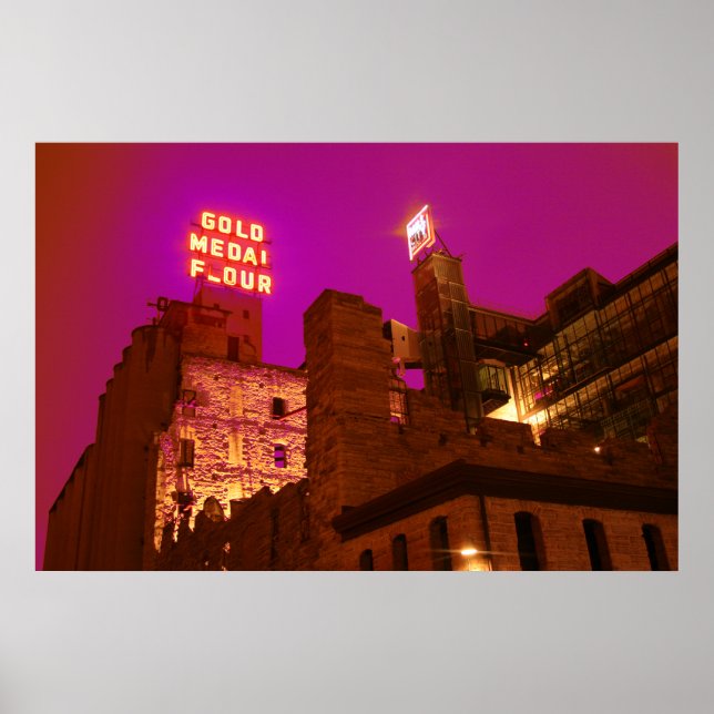 Mill City at Night Poster (Vorne)