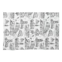 Mill City Toile (Lowell, MA) Schwarz/Weiss