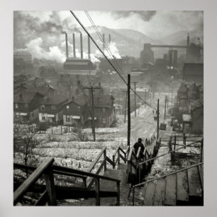 MILL DISTRICT of 1940 PITTSBURGH Poster
