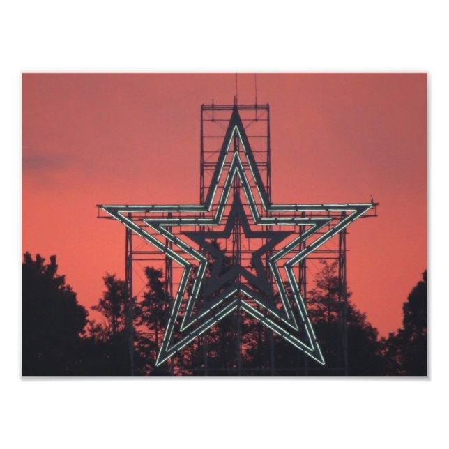 Mill Mountain/Roanoke Star bei Sonnenuntergang Fotodruck (Vorne)