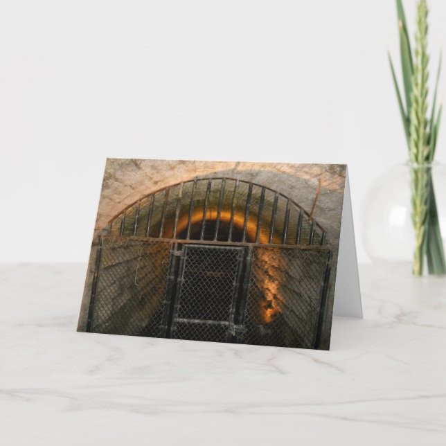 "Mill Ruins Night Tunnel" Hallowe'en card Karte (Vorderseite)