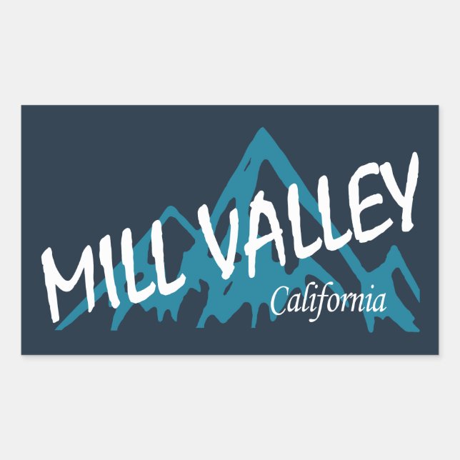 Mill Valley California Rechteckiger Aufkleber (Vorderseite)