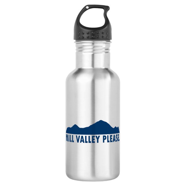 Mill Valley Kalifornien Bitte Edelstahlflasche (Vorderseite)