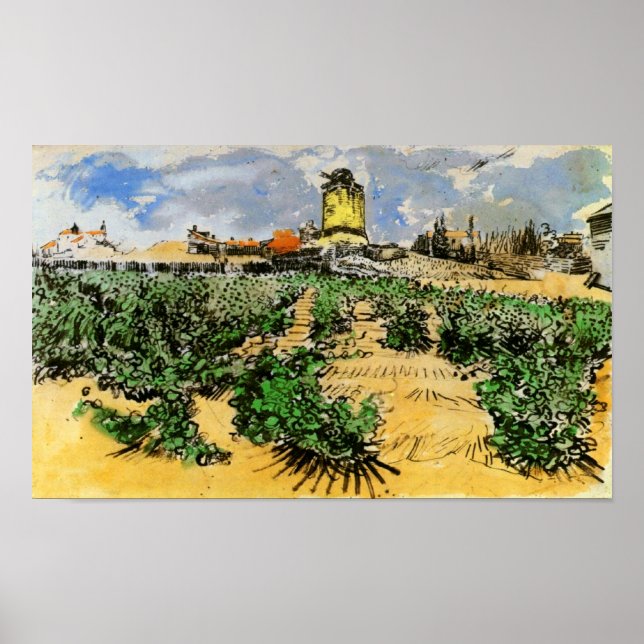 Mill von Alphonse Daudet Van Gogh Fine Art Poster (Vorne)