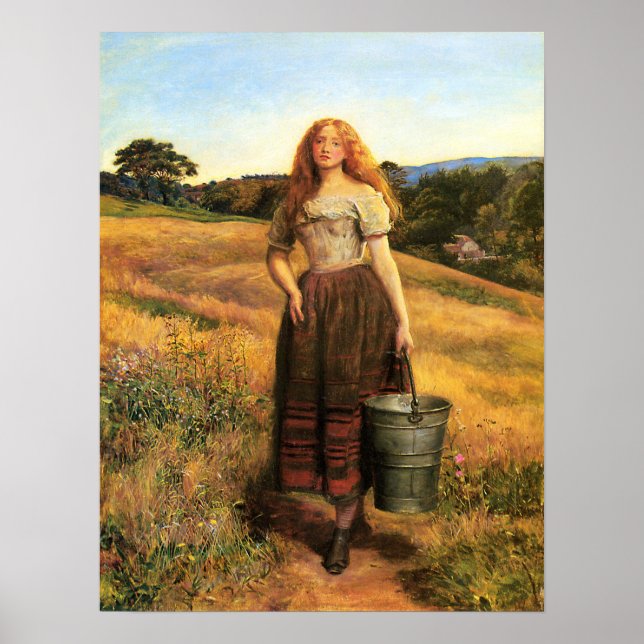 Millais - Die Tochter des Bauern Poster (Vorne)