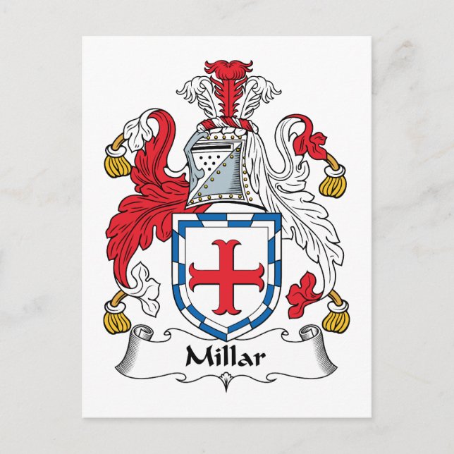 Millar Familienwappen Postkarte (Vorderseite)