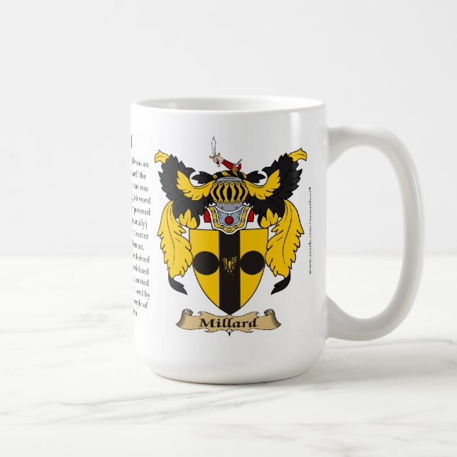 Millard, der Ursprung, die Bedeutung und das Kaffeetasse (Rechts)