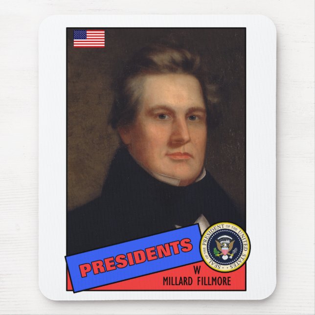 Millard-Fillmore-Baseballkarte Mousepad (Vorne)