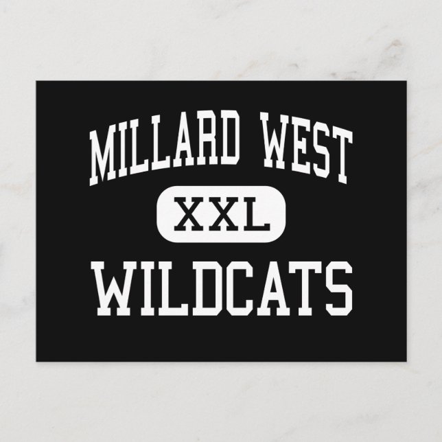 Millard West - Wildcats - Hoch - Omaha Nebraska Postkarte (Vorderseite)