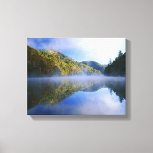 Millcreek Lake und Herbstfarben bei Sonnenaufgang, Leinwanddruck