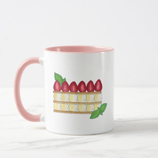 Mille Feuille French Food Puff Pastry Raspberries Tasse (Links)