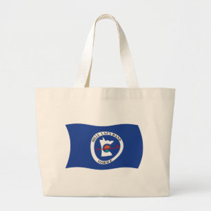 Mille Lacs Band Reservation Flag Tote Bag Jumbo Stoffbeutel