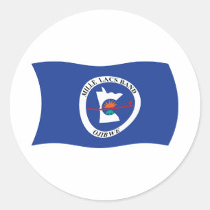 Mille Lacs Band Reservations-Flaggenaufkleber Runder Aufkleber