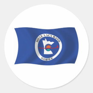 Mille Lacs Band Reservations-Flaggenaufkleber Runder Aufkleber