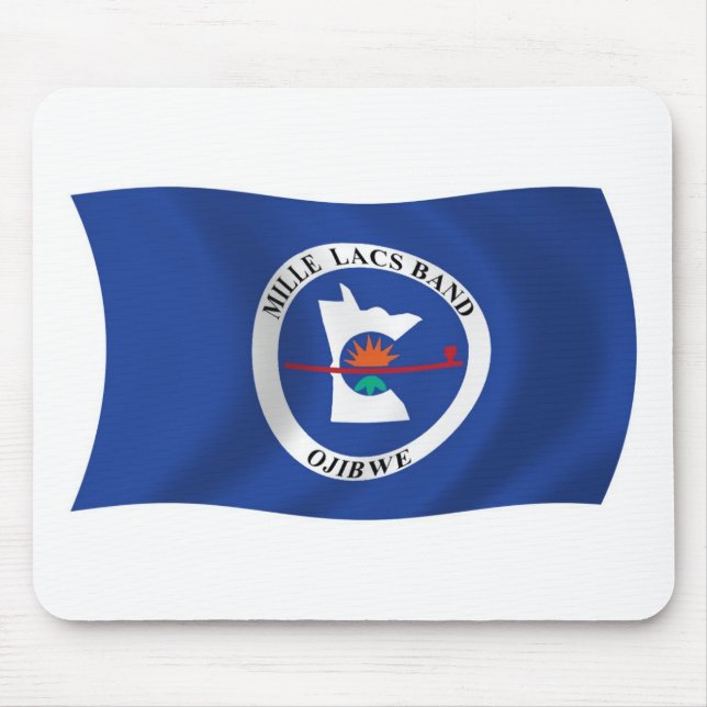 Mille Lacs Band Reservierungsflagge Mousepad (Vorne)