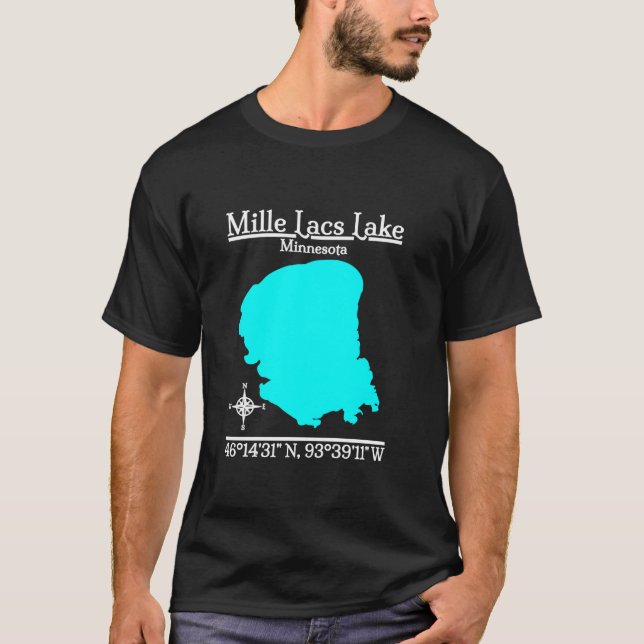 Mille Lacs Lake Minnesota Long Sleeve T Shirt (Vorderseite)