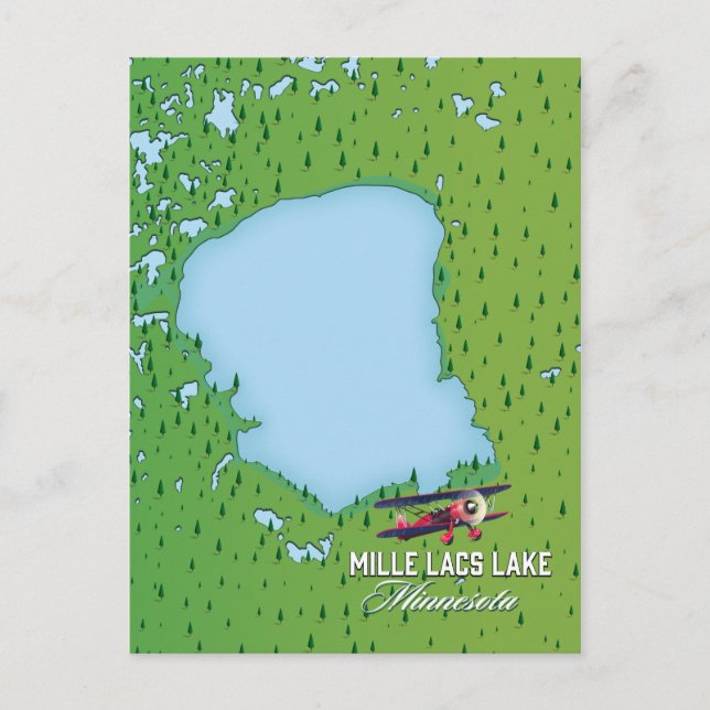 mille lacs see Minnesota Reiseplan. Postkarte (Vorderseite)