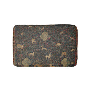 Millefleurs Tapestes mit Tieren Badematte