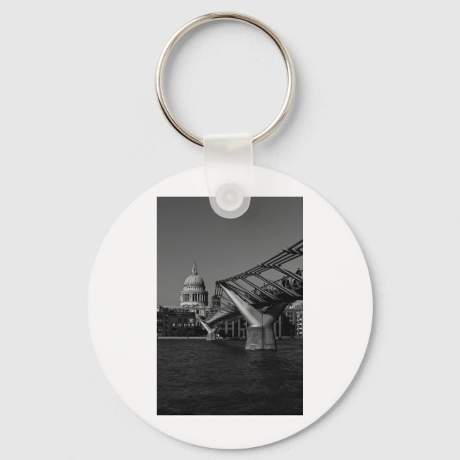 Millenium Bridge und St. Pauls Kathedrale Schlüsselanhänger (Vorderseite)