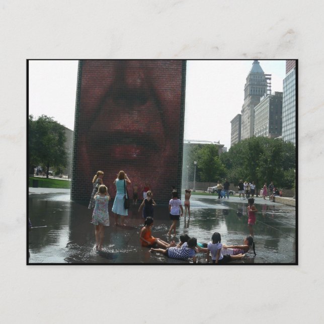 Millenium Park Fotain Postkarte (Vorderseite)