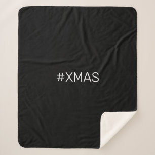 Millennial Chic Weihnachten Schwarz-Weiß-Muster Sherpadecke