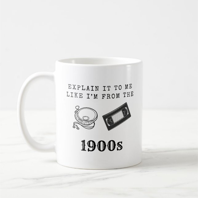 Millennial GenX Funny Gift - Erkläre es mir Kaffeetasse (Links)