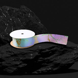 Millennial Marble Playful Rainbow Pastel Ombre Satinband