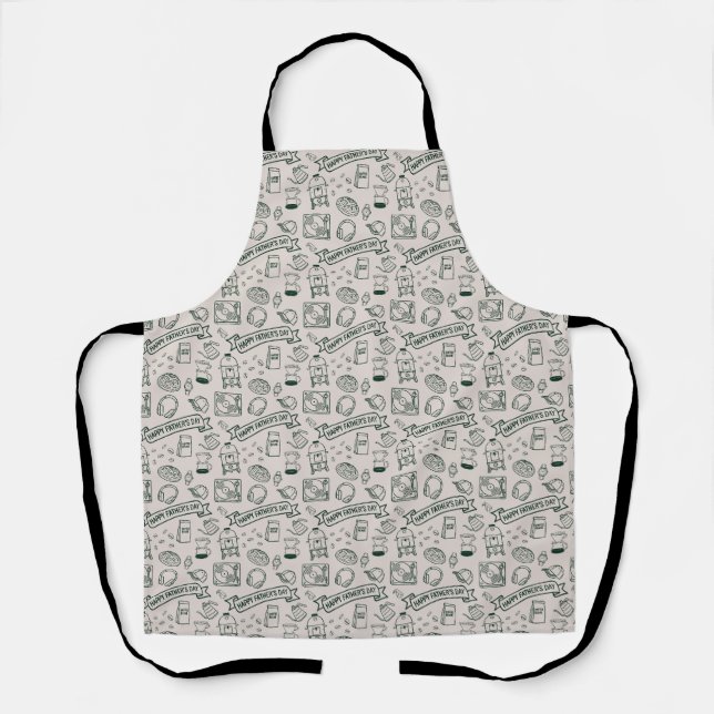Millennial Papa Doodle-Banner Vatertagsgeschenk Schürze (Vorderseite)
