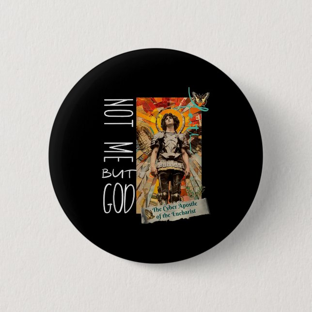 Millennial Saint The Eucharist Not Me God Premium  Button (Vorderseite)