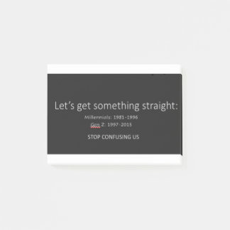 Millennials und Gen Z Post-it Klebezettel