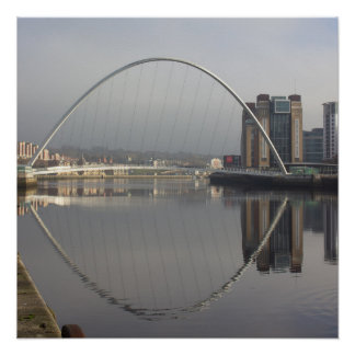 Millennium Bridge und Baltic Mill, Gateshead, Groß Poster