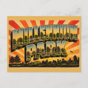 Millennium Park Chicago Seegarten Kunst Postkarte