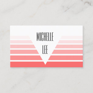 Millennium Pink Ombre Stripe Business Card Visitenkarte