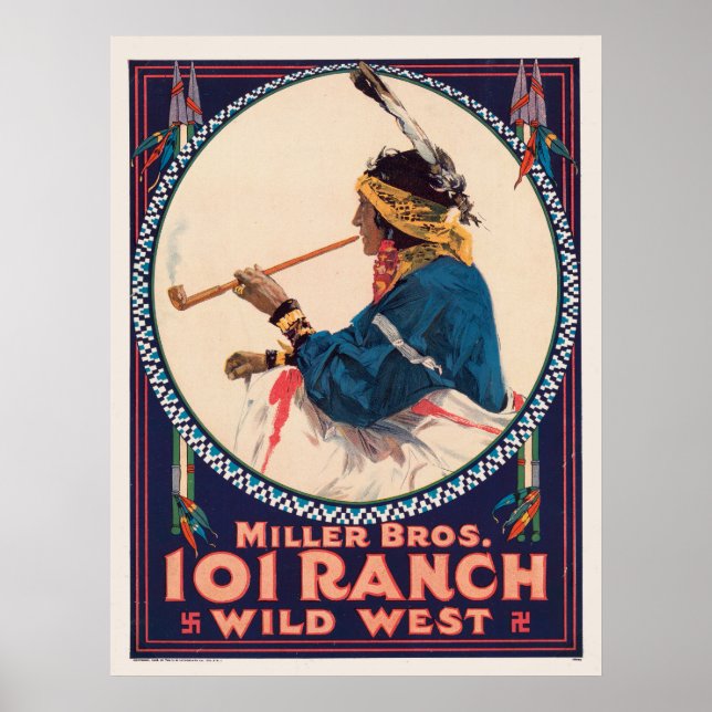 Miller Bros 101 Ranch, Poster du Wild West Circus (Devant)