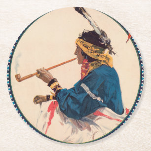 Miller Bros. 101 Ranch, Wild West Circus Plakat Runder Pappuntersetzer