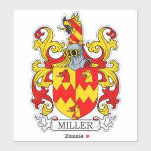 Miller Familienwappen Aufkleber