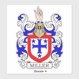 Miller Familienwappen Aufkleber